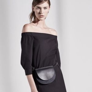 THEORY Post Saddle Belt Bag - Denim and Leather Fanny pack